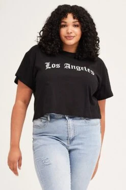 Black Short Sleeve Gothic Crop T-shirt -You And All Fashion Store Black Short Sleeve Gothic Crop T Shirt cjc25389aj 84a 3