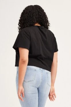 Black Short Sleeve Gothic Crop T-shirt -You And All Fashion Store Black Short Sleeve Gothic Crop T Shirt cjc25389aj 84a 5