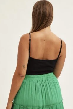 Black Sleeveless Bodysuit Rib Jersey Cutout -You And All Fashion Store Black Sleeveless Bodysuit Rib Jersey Cutout cjc31478 42a 5