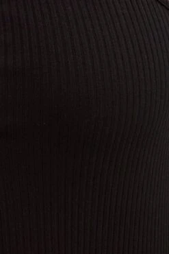 Black Sleeveless Bodysuit Rib Jersey Cutout -You And All Fashion Store Black Sleeveless Bodysuit Rib Jersey Cutout cjc31478 42a 6