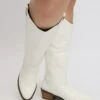 White WIDE FIT Cowboy Boots