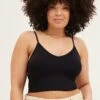 Black Seamless Rib Crop Top