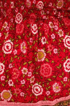 Red Boho Short Sleeve Boho Skater Dress -You And All Fashion Store CDD1568KD 34RBBOHO 6