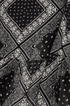 Black Boho Maxi Dress Bandana Button Front High Low -You And All Fashion Store CDD25868 33ABBOHO 6