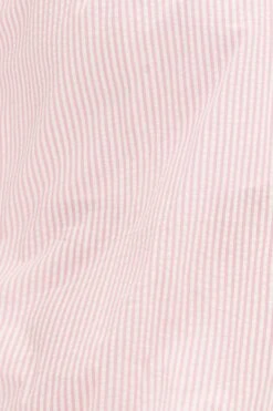 Pink Stripe Midi Dress Frill Shoulder Sleeveless Shirred Bust -You And All Fashion Store CDD8499 35ABSTRIPE 6