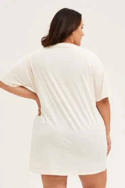 Beige Crew Neck Short Sleeve Graphic T-shirt -You And All Fashion Store CJC1604 84JSAND 5