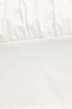 White Sleeveless Black Gather Bust Detail Singlet Top -You And All Fashion Store CJC31482 35ABWHITE 6