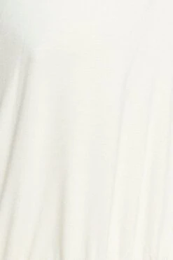 White Front Bodysuit Gathered Strap Jersey Wrap -You And All Fashion Store CJD31098 35ABCREAM 6