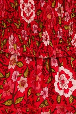 Red Boho Kids Dress Sleeveless -You And All Fashion Store CKD1409P 81BOHO 6