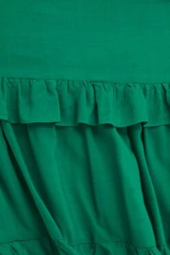 Green Mini Skirt Elastic Waist Frill Detail -You And All Fashion Store CSS2280 34ABGREEN 6