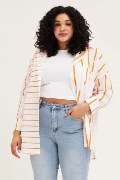 Stripe Long Sleeve Stripe Shirts -You And All Fashion Store CWC1501C 38RSTRIPE 3