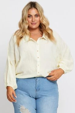 White Textured Shirt Off Long Sleeve -You And All Fashion Store CWC1685 33LBOFFWHITE 3