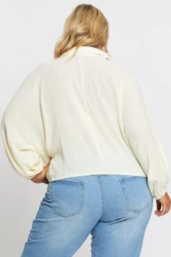 White Textured Shirt Off Long Sleeve -You And All Fashion Store CWC1685 33LBOFFWHITE 5