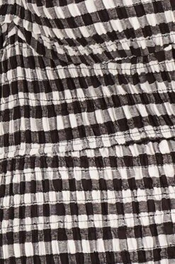 Check Short Sleeve Gingham Check Shirred Bodysuit -You And All Fashion Store Check Short Sleeve Gingham Check Shirred Bodysuit cwd1057a 81rb 6