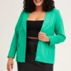 Green Long Sleeve Linen Blazer