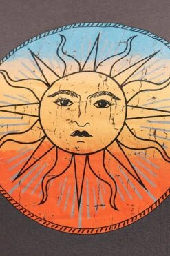 Grey Short Sleeve Abstract Sun Print T-shirt -You And All Fashion Store Grey Short Sleeve Abstract Sun Print T Shirt cjc25390al 84ab 6