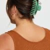 Green Classic Hair Claw Clip