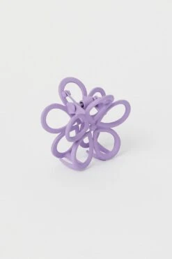 Purple Flower Claw Clip