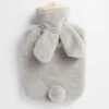 Grey Fluffy Hot Water Bottle