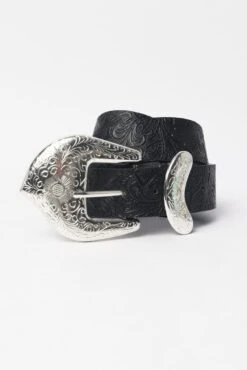 Black Waist And Hip Jeans Western Belt