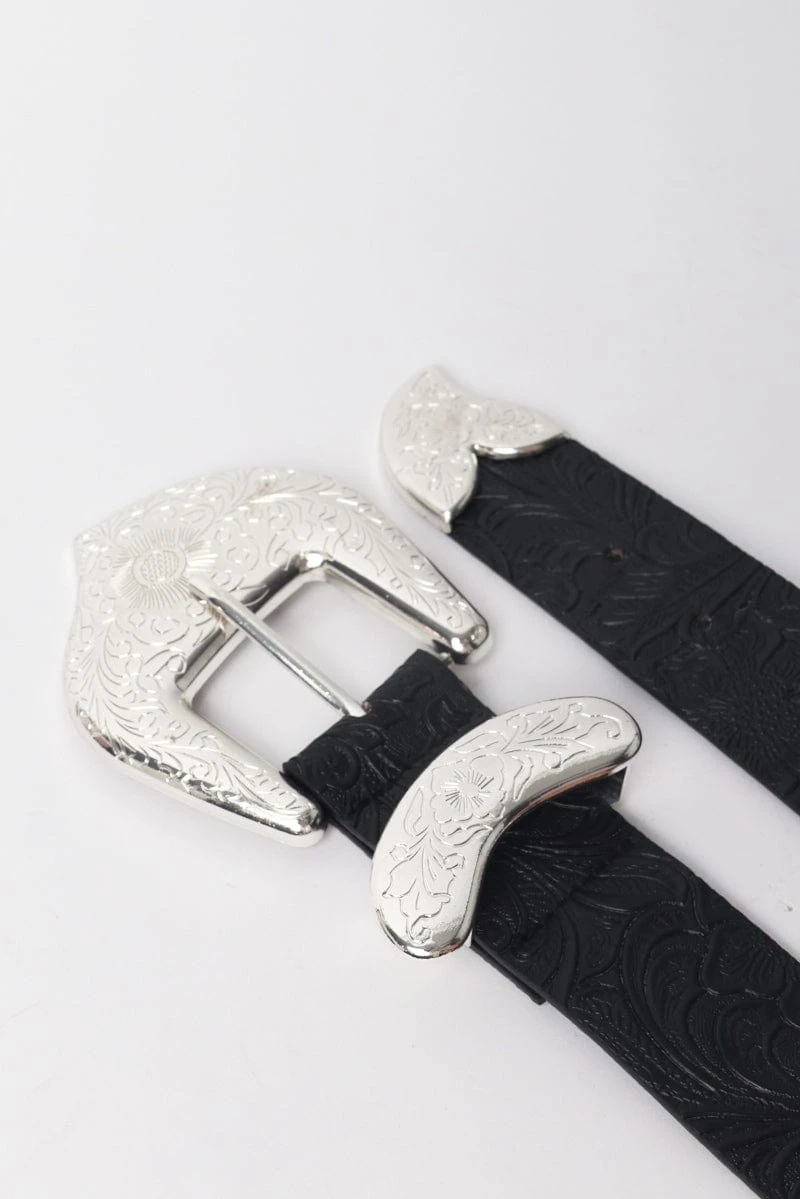 Black Waist And Hip Jeans Western Belt 2 Black Waist And Hip Jeans Western Belt - Image 2