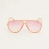Pink Top Bar Fashion Glasses