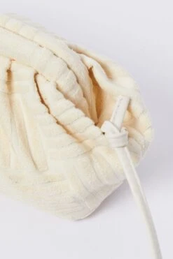 White Toweling Detail Crossbody Bag -You And All Fashion Store cacw01211 51b white 4