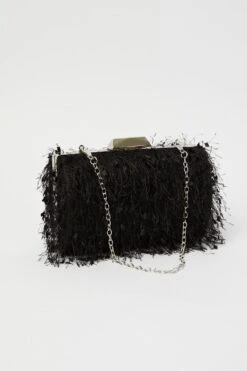 Black Tassel Clutch Bag