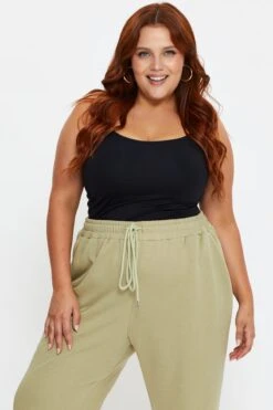 Black Singlet Top Seamless