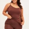 Brown Seamless Singlet Top