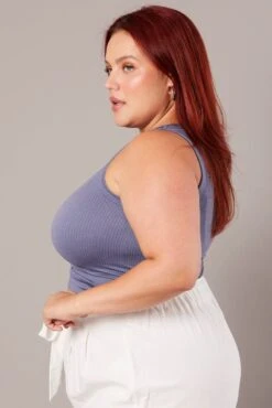 Blue Crew Neck Sleeveless Seamless Tank Top 9 Blue Crew Neck Sleeveless Seamless Tank Top -You And All Fashion Store cbs0873a 84j petrol 4