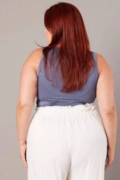 Blue Crew Neck Sleeveless Seamless Tank Top 10 Blue Crew Neck Sleeveless Seamless Tank Top -You And All Fashion Store cbs0873a 84j petrol 5