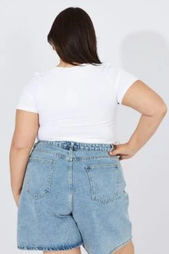 White T-shirt Short Sleeve Crew Neck Seamless -You And All Fashion Store cbs1015a 84j white 5