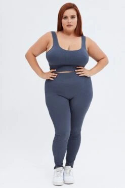 Grey Leggings Activewear -You And All Fashion Store cbs1263 84j charcoal 3