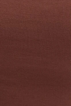 Brown Tank Top Sleeveless Round Neck -You And All Fashion Store cbs1673 84jb brown 6