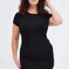 Black Dress Short Sleeve Crew Neck