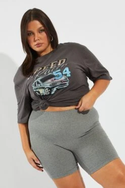 Grey Bike Shorts Seamless -You And All Fashion Store cbs1756 84j grey marle 2