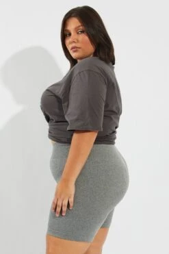 Grey Bike Shorts Seamless -You And All Fashion Store cbs1756 84j grey marle 4