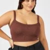 Brown Singlet Top Seamless
