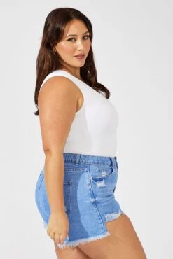 White Bodysuit V-neck Seamless -You And All Fashion Store cbs1835a 39j white 4