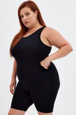 Black Unitard Seamless Activewear -You And All Fashion Store cbs1839 39j black 4