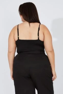 Black Bodysuit Scoop Neck Supersoft -You And All Fashion Store cbs1916 84j black 5