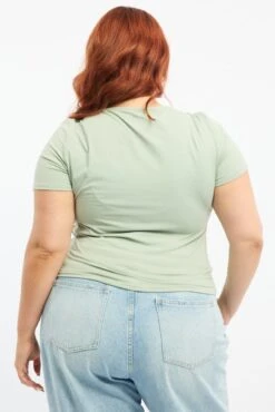 Green Top Short Sleeve Scoop Neck Supersoft 8 Green Top Short Sleeve Scoop Neck Supersoft -You And All Fashion Store cbs1962 84j sage 4