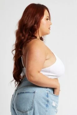 White Bralette V-neck Seamless -You And All Fashion Store cbs2035 84j white 4