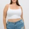 White Singlet Round Neck Seamless