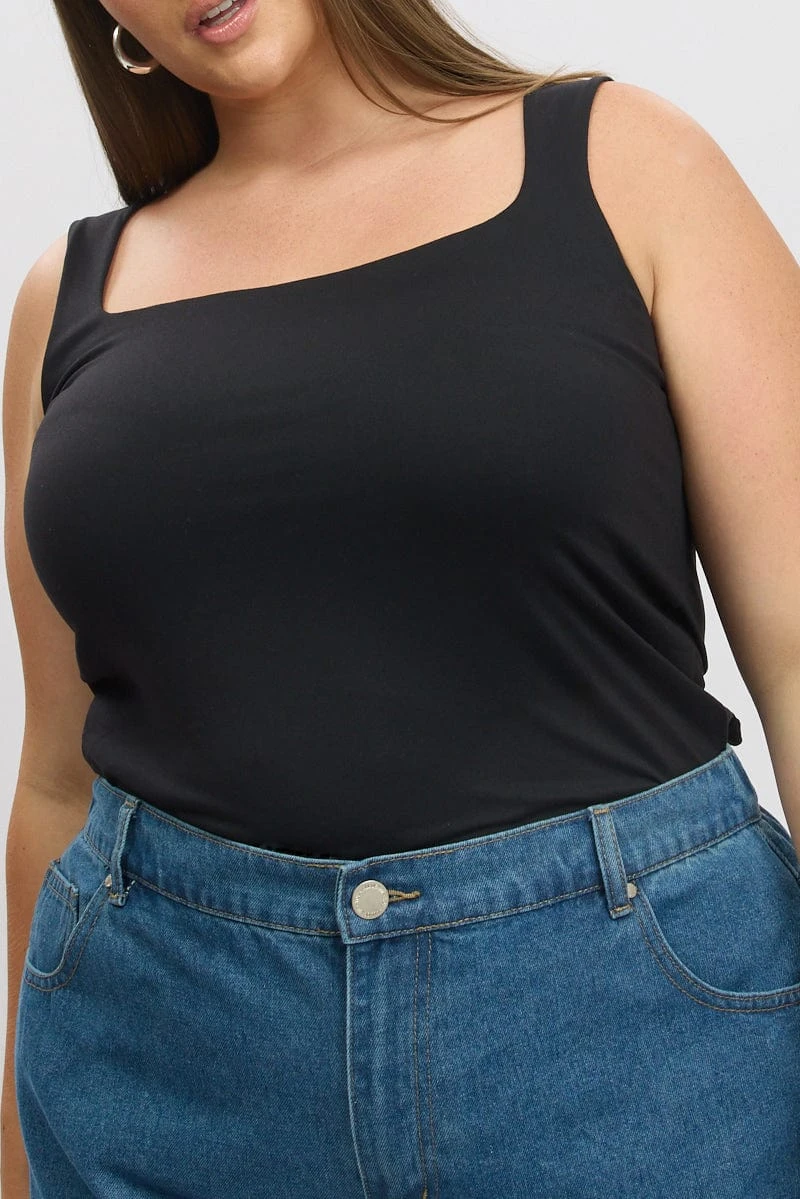 Black Tank Top Sleeveless Supersoft 6 Black Tank Top Sleeveless Supersoft - Image 6