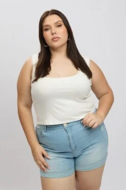 White Tank Top Sleeveless