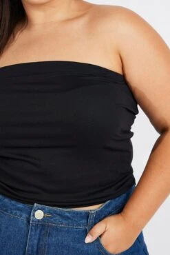 Black Bandeau Top Supersoft -You And All Fashion Store cbs2346 84jb black 6