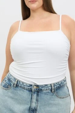 White Bodysuit Sleeveless -You And All Fashion Store cbs2357 84jb white 6