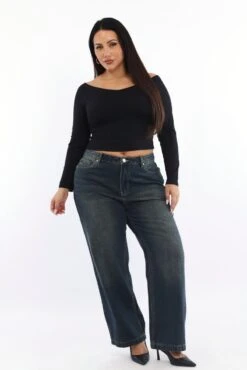 Black V Neck Long Sleeve Supersoft -You And All Fashion Store cbs2466 84j black 3